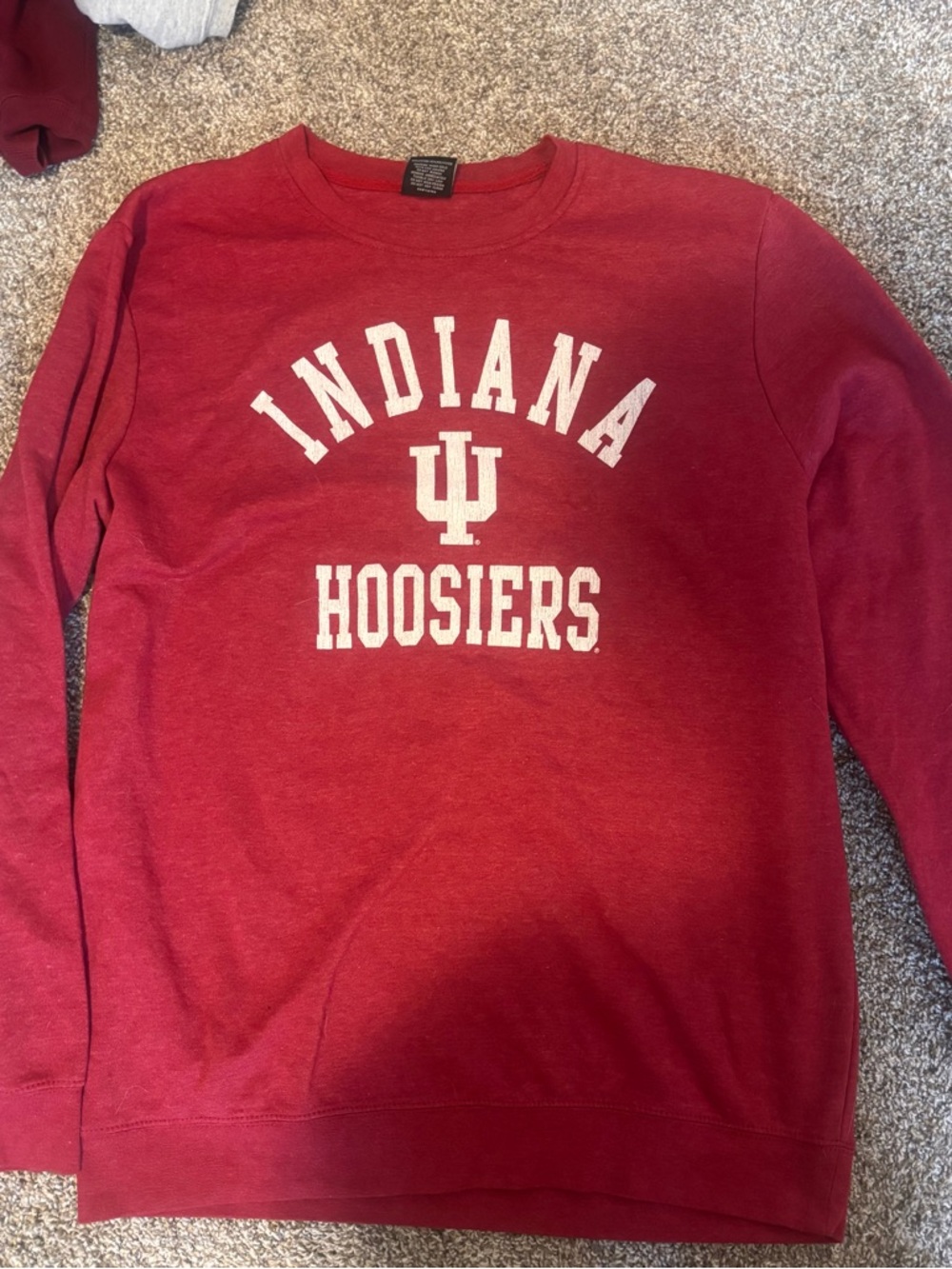 Colosseum Red Indiana Hoosiers Crewneck Sweatshirt